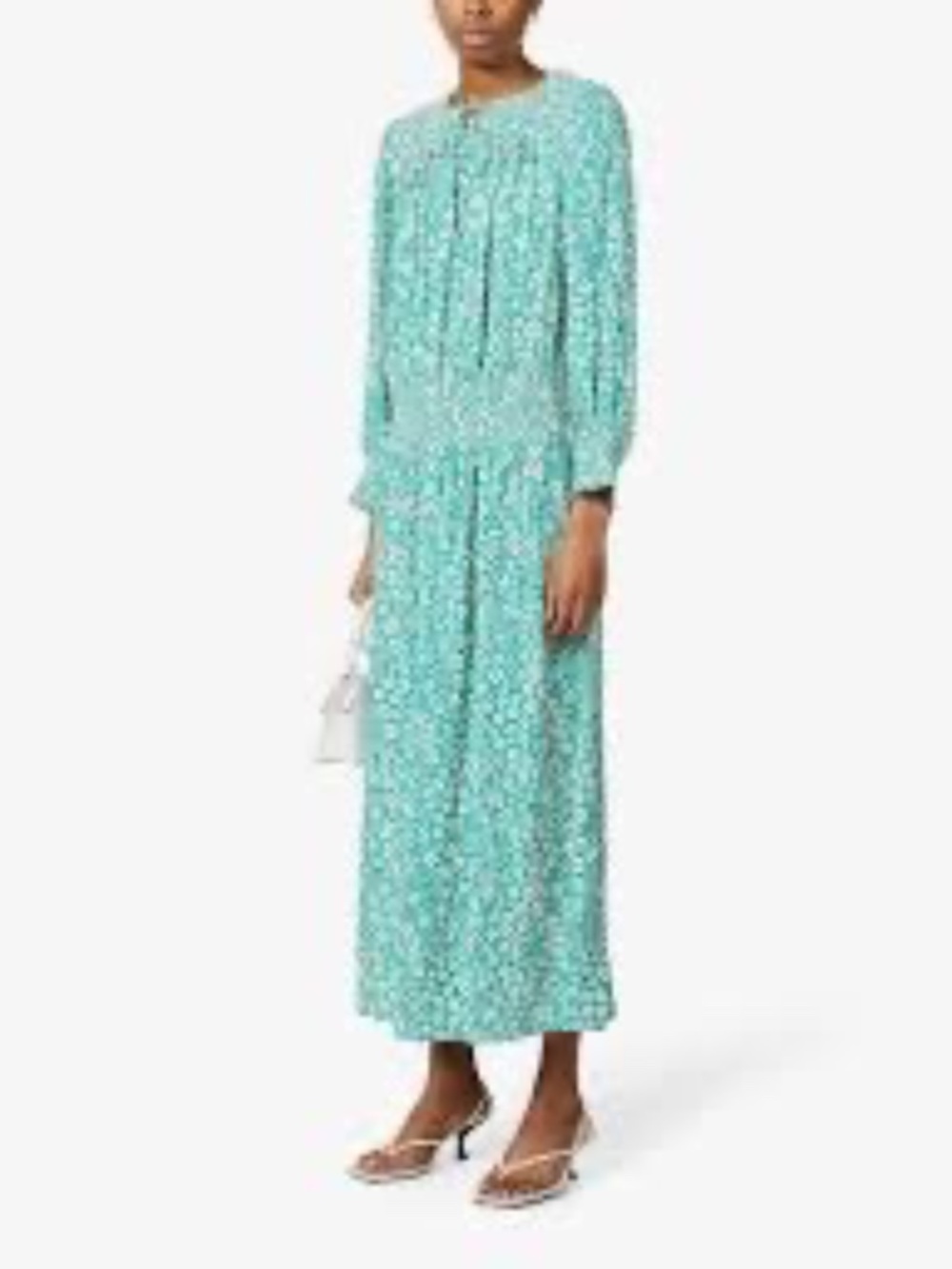 Rixo Marianna Floral-Print Crepe Maxi Dress Green M